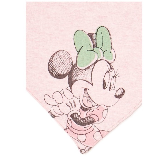 Disney Minnie Mouse 3 Pack Baby Girl Bibs Drool Bandana Fabric - Picture 3 of 6